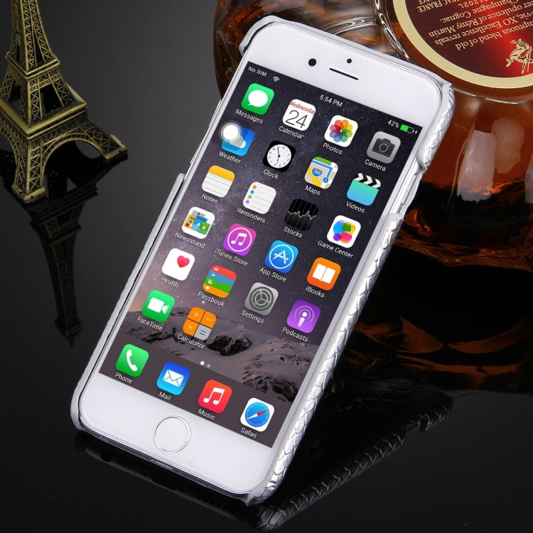 For iPhone 6 Plus & 6s Plus Snakeskin Texture Paste Skin PC Protective Case with Lion Head Holder