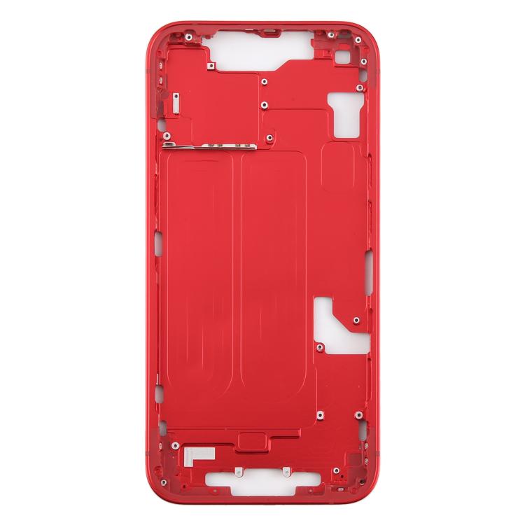 For iPhone 14 Middle Frame Bezel Plate  - Red