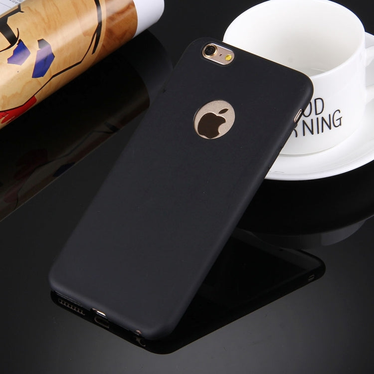 For iPhone 6 Plus & 6s Plus Solid Color TPU Protective Case with Round Hole