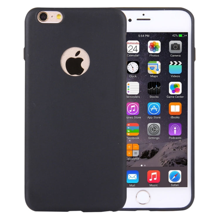 For iPhone 6 Plus & 6s Plus Solid Color TPU Protective Case with Round Hole