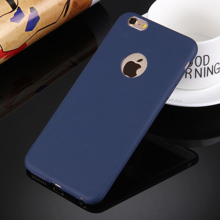 For iPhone 6 Plus & 6s Plus Solid Color TPU Protective Case with Round Hole
