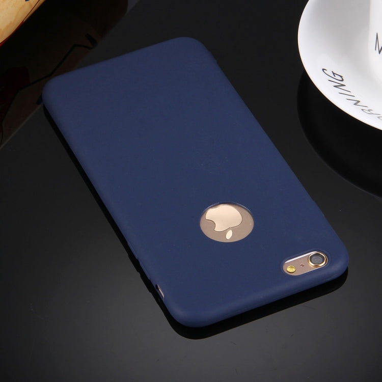 For iPhone 6 Plus & 6s Plus Solid Color TPU Protective Case with Round Hole