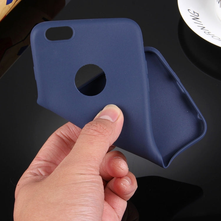 For iPhone 6 Plus & 6s Plus Solid Color TPU Protective Case with Round Hole
