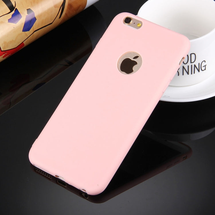 For iPhone 6 Plus & 6s Plus Solid Color TPU Protective Case with Round Hole