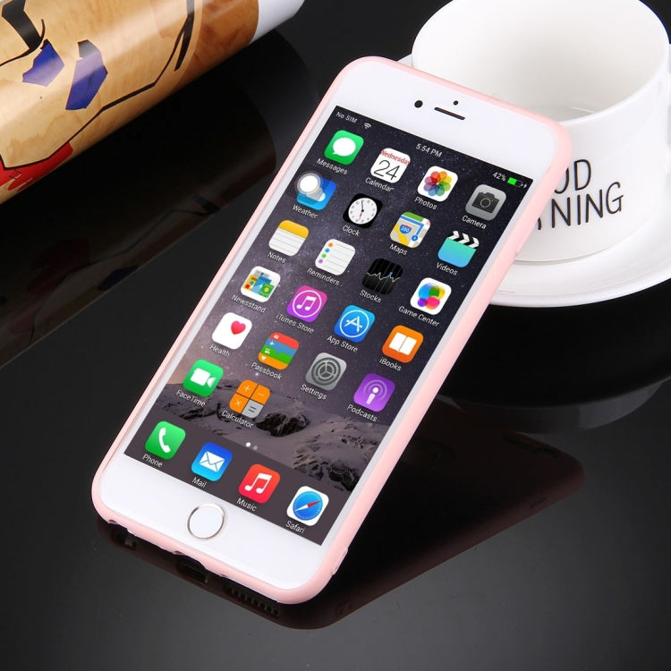 For iPhone 6 Plus & 6s Plus Solid Color TPU Protective Case with Round Hole