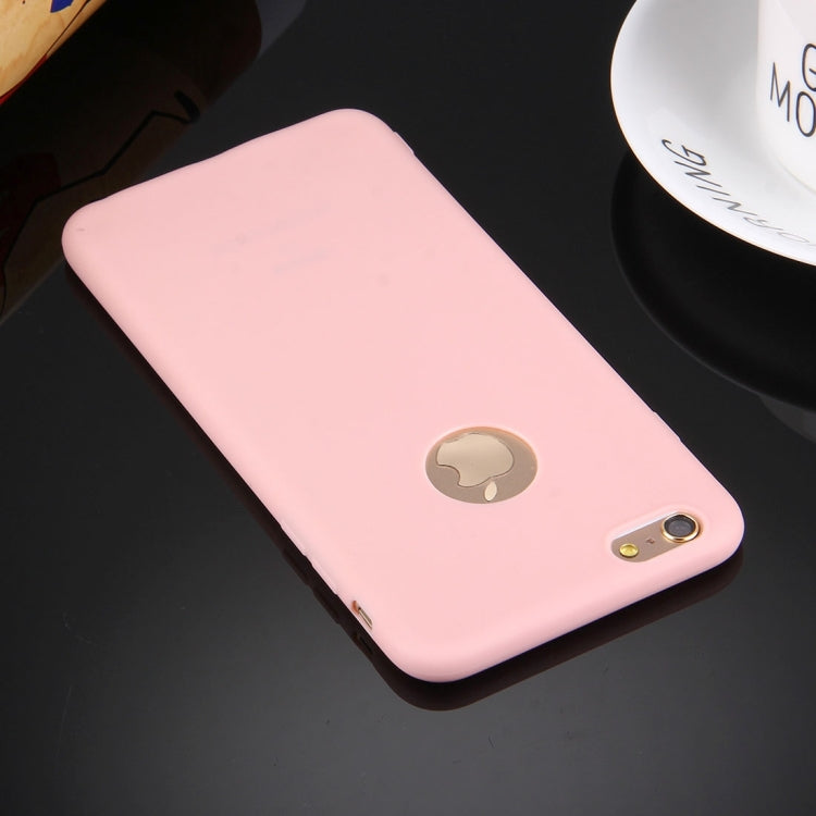 For iPhone 6 Plus & 6s Plus Solid Color TPU Protective Case with Round Hole