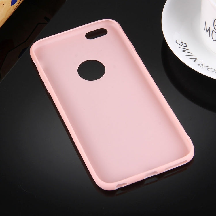 For iPhone 6 Plus & 6s Plus Solid Color TPU Protective Case with Round Hole