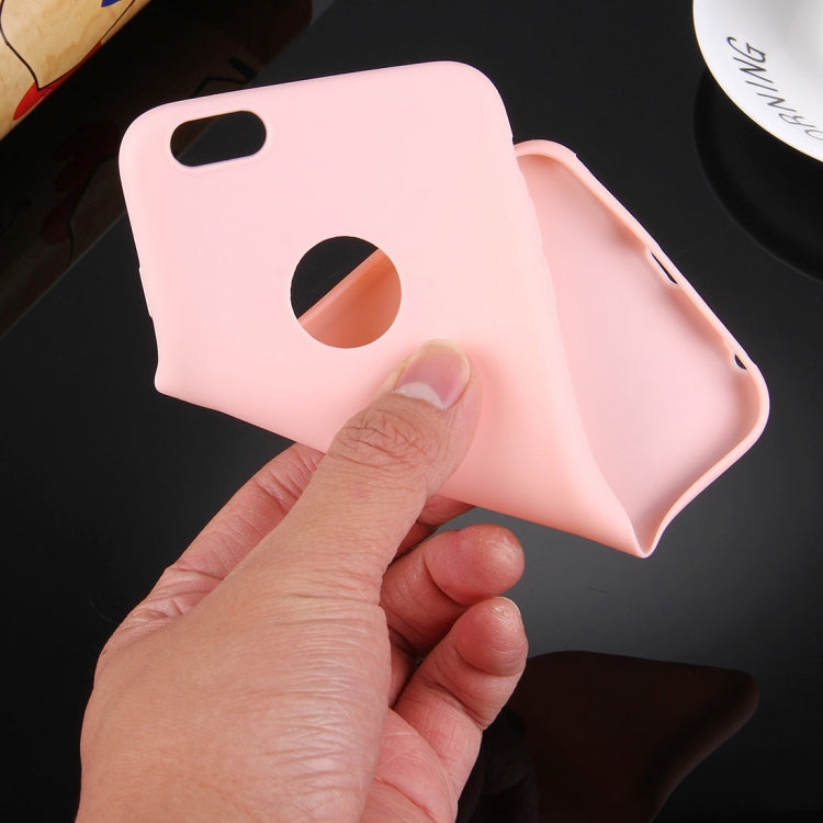 For iPhone 6 Plus & 6s Plus Solid Color TPU Protective Case with Round Hole