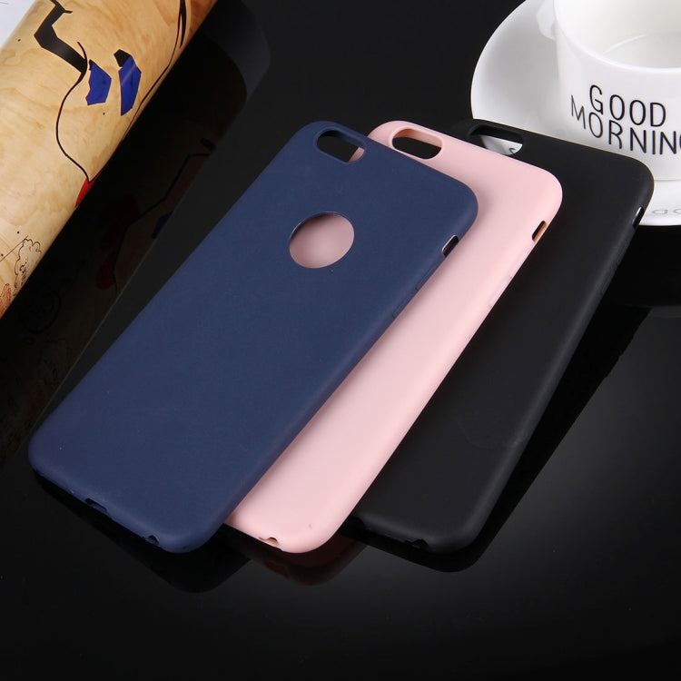 For iPhone 6 Plus & 6s Plus Solid Color TPU Protective Case with Round Hole