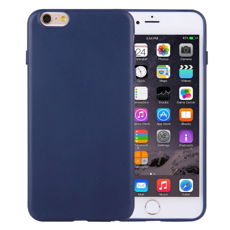 For iPhone 6 Plus & 6s Plus Solid Color TPU Protective Case Without Round Hole