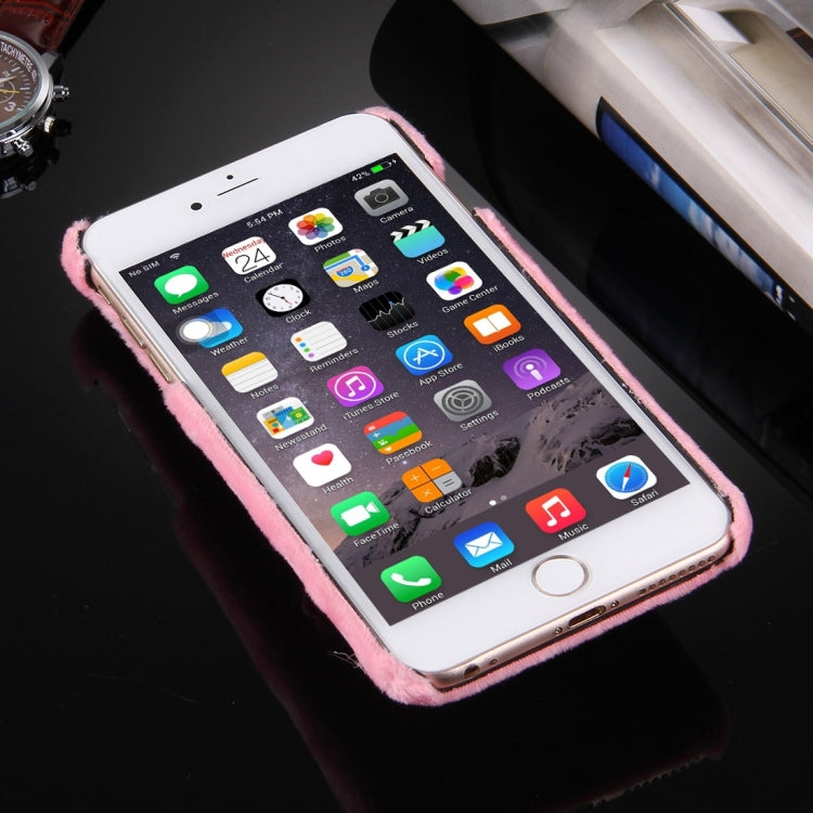 For iPhone 6 Plus & 6s Plus Christmas Hat Plush Cloth Cover PC Protective Case