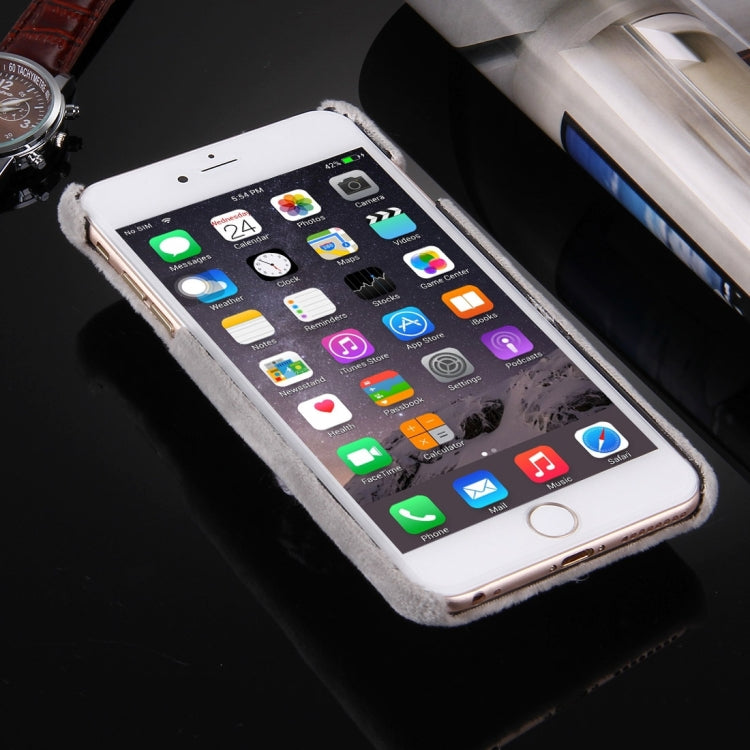 For iPhone 6 Plus & 6s Plus Christmas Hat Plush Cloth Cover PC Protective Case