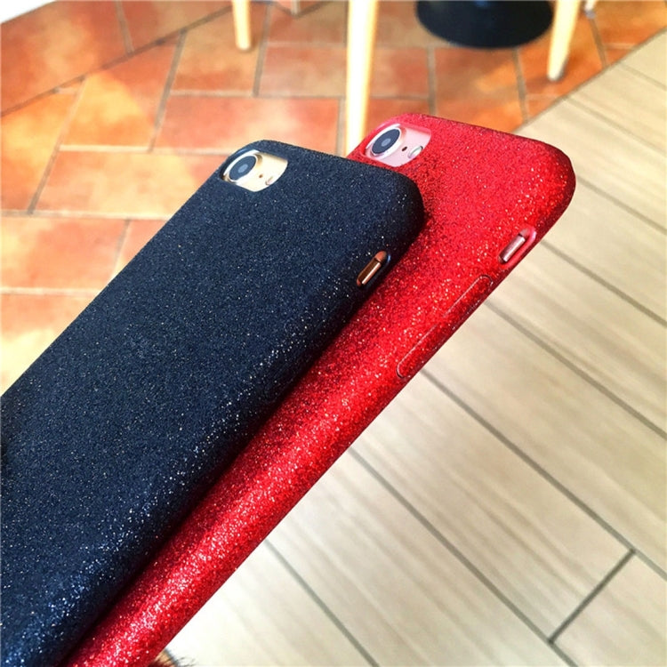 For iPhone 6 Plus & 6s Plus Glitter Powder Soft TPU Protective Case with Furry Ball Pandent