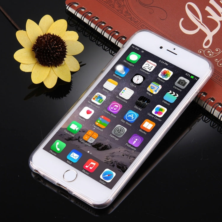 For iPhone 6 Plus & 6s Plus Glitter Powder Transparent Soft TPU Protective Back Cover Case