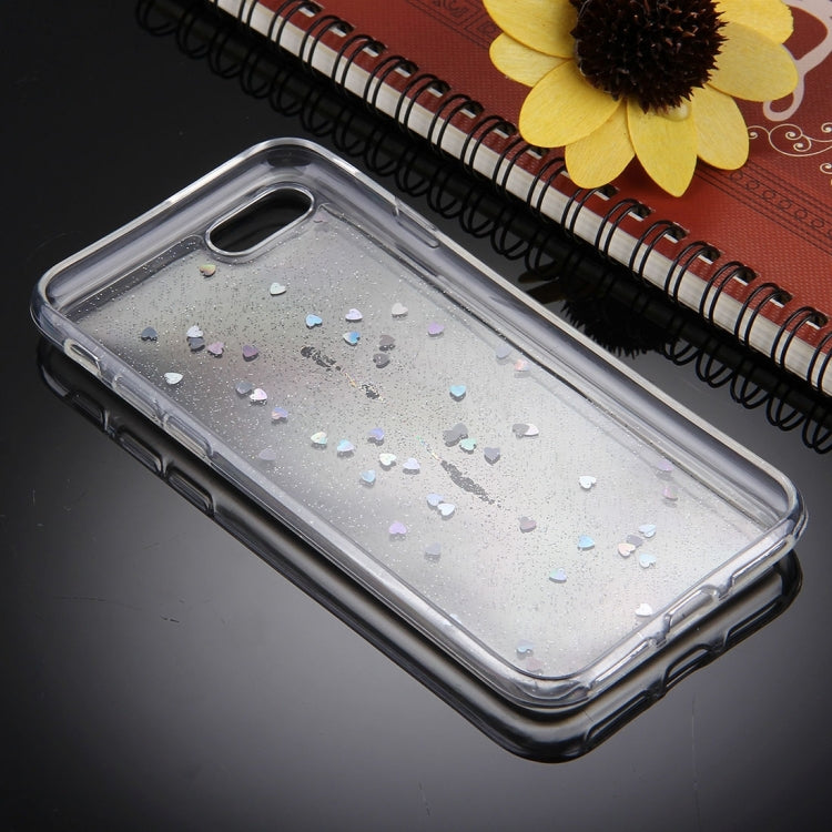 For iPhone 6 Plus & 6s Plus Glitter Powder Transparent Soft TPU Protective Back Cover Case