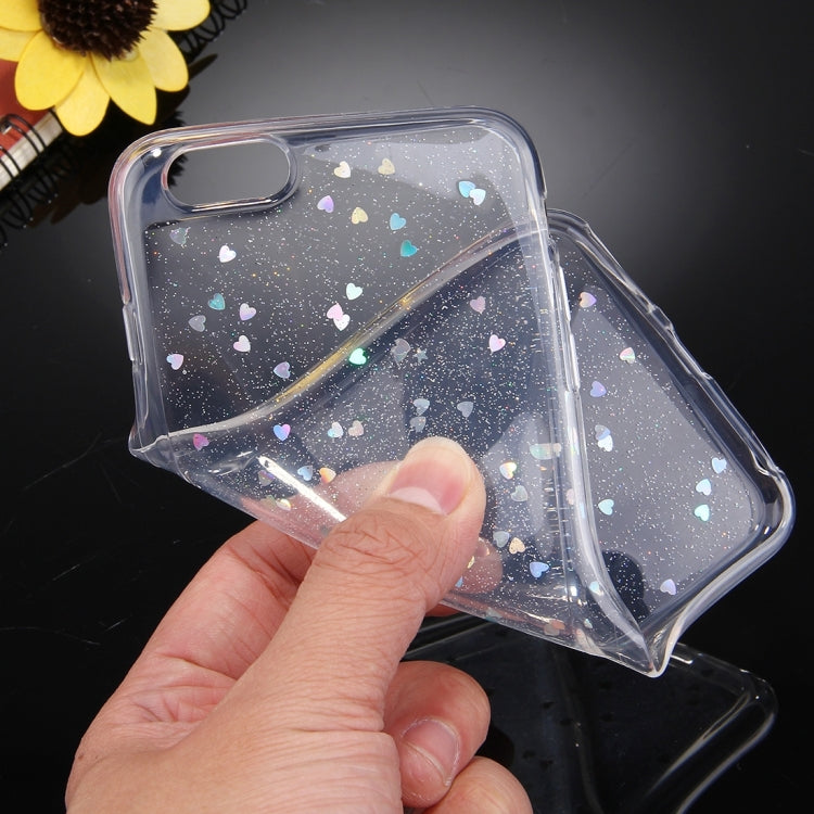 For iPhone 6 Plus & 6s Plus Glitter Powder Transparent Soft TPU Protective Back Cover Case