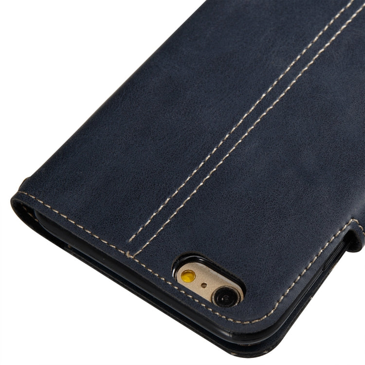 For iPhone 6 Plus & 6s Plus Retro Crazy Horse Texture Horizontal Flip PU Leather Case with Card Slots & Wallet & Hand Strap