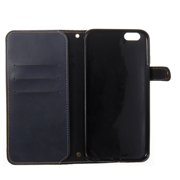 For iPhone 6 Plus & 6s Plus Retro Crazy Horse Texture Horizontal Flip PU Leather Case with Card Slots & Wallet & Hand Strap