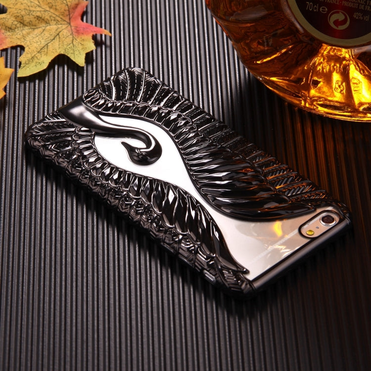 For iPhone 6 Plus & 6s Plus Embossed Swan Pattern Electroplating TPU Protective Cover Case