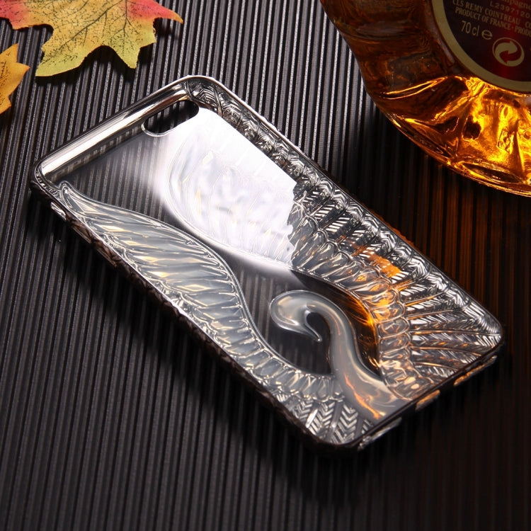For iPhone 6 Plus & 6s Plus Embossed Swan Pattern Electroplating TPU Protective Cover Case