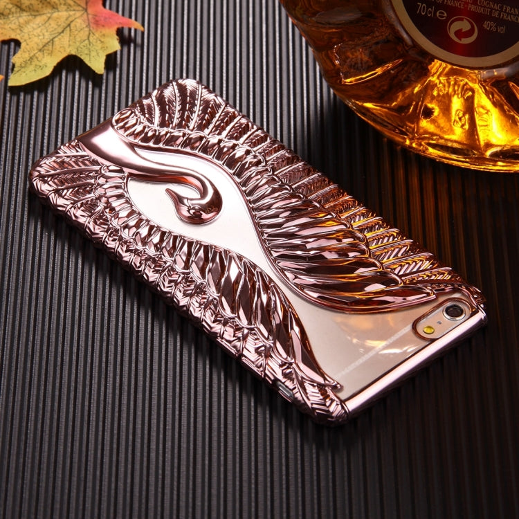 For iPhone 6 Plus & 6s Plus Embossed Swan Pattern Electroplating TPU Protective Cover Case