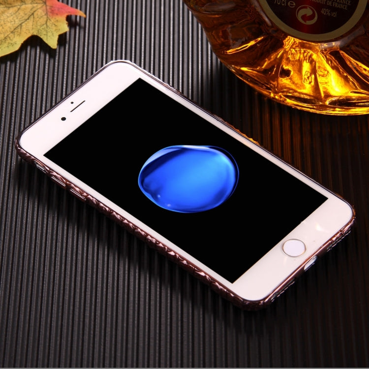 For iPhone 6 Plus & 6s Plus Embossed Swan Pattern Electroplating TPU Protective Cover Case
