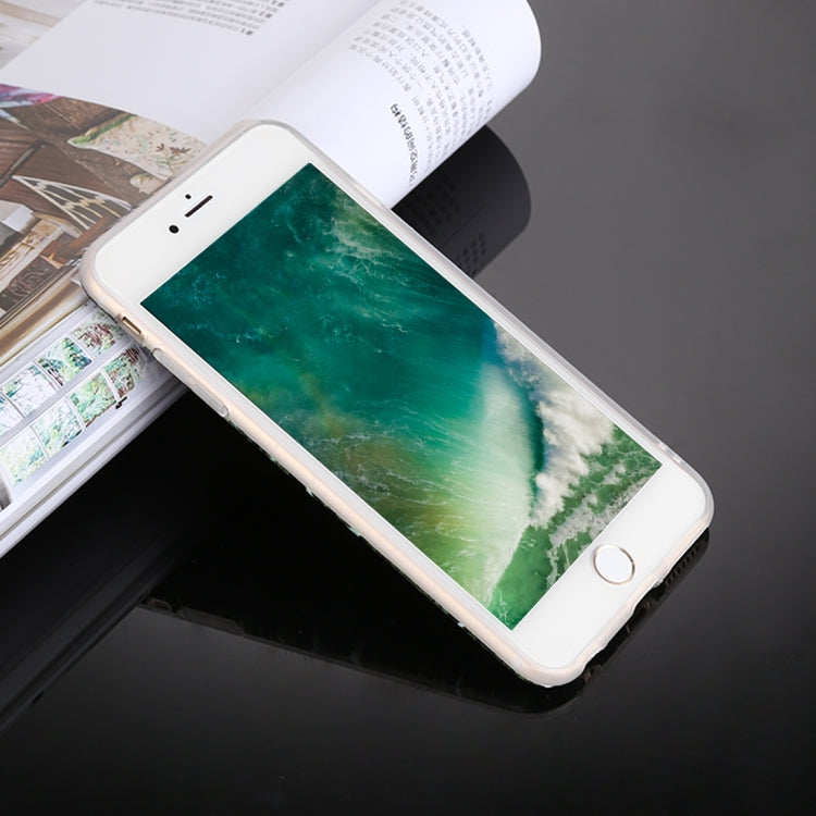 For iPhone 6 Plus & 6s Plus Dark Green Marble Pattern Soft TPU Protective Back Cover Case