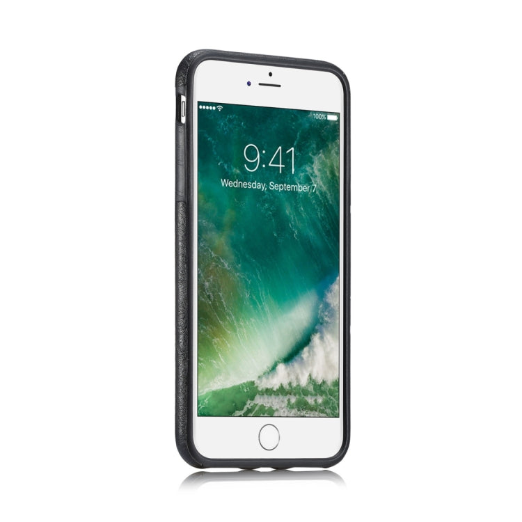 M109 for iPhone 6 Plus & 6s Plus Retro PU Leather Texture Shockproof Protective Back Cover Case with 3 Card Slots