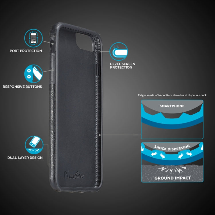 M109 for iPhone 6 Plus & 6s Plus Retro PU Leather Texture Shockproof Protective Back Cover Case with 3 Card Slots