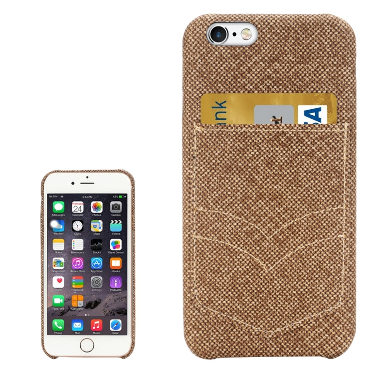 For iPhone 6 Plus & 6s Plus Jeans Pocket Texture Protective Back Case with Card Slot