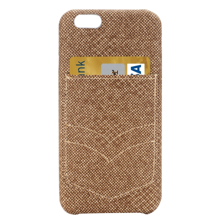 For iPhone 6 Plus & 6s Plus Jeans Pocket Texture Protective Back Case with Card Slot
