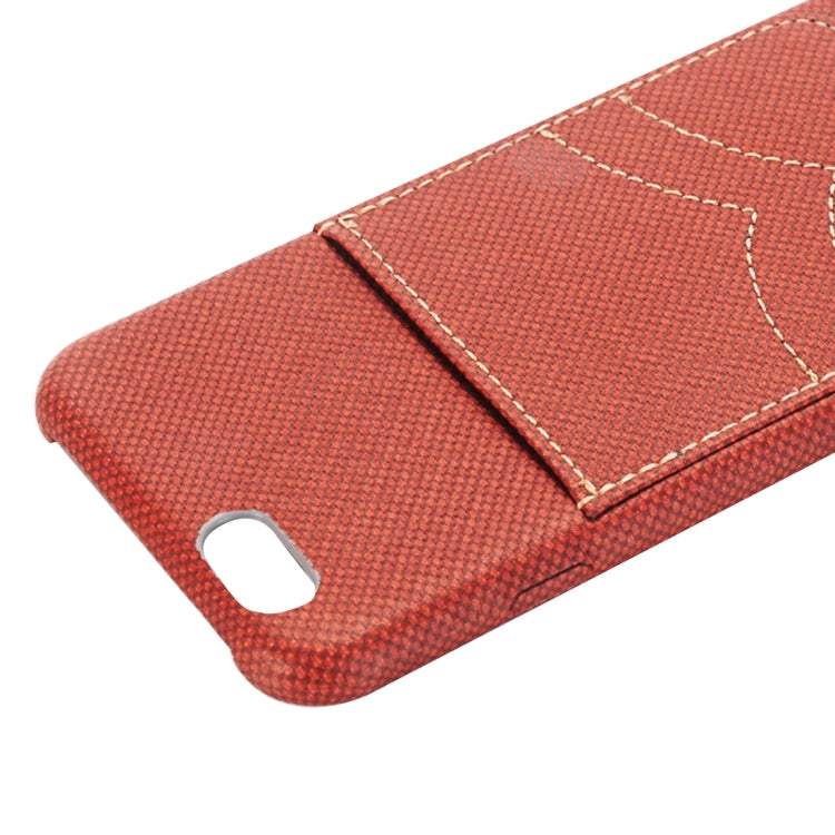 For iPhone 6 Plus & 6s Plus Jeans Pocket Texture Protective Back Case with Card Slot