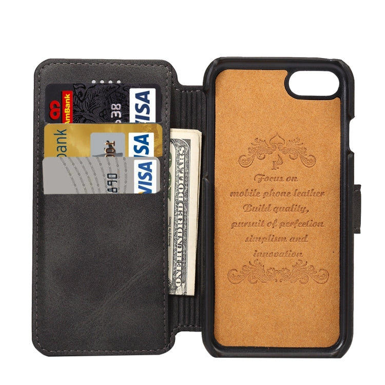 For iPhone 6 Plus & 6s Plus Cowhide Texture Horizontal Flip Leather Case with Holder & Card Slots & Wallet