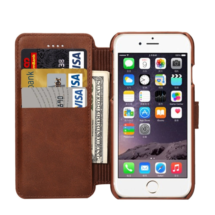 For iPhone 6 Plus & 6s Plus Cowhide Texture Horizontal Flip Leather Case with Holder & Card Slots & Wallet