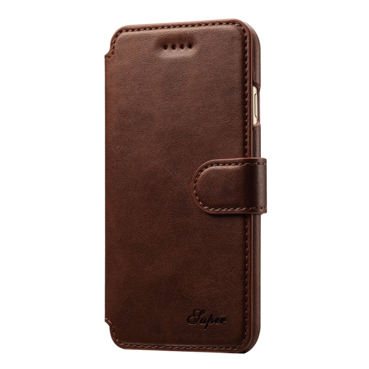For iPhone 6 Plus & 6s Plus Cowhide Texture Horizontal Flip Leather Case with Holder & Card Slots & Wallet