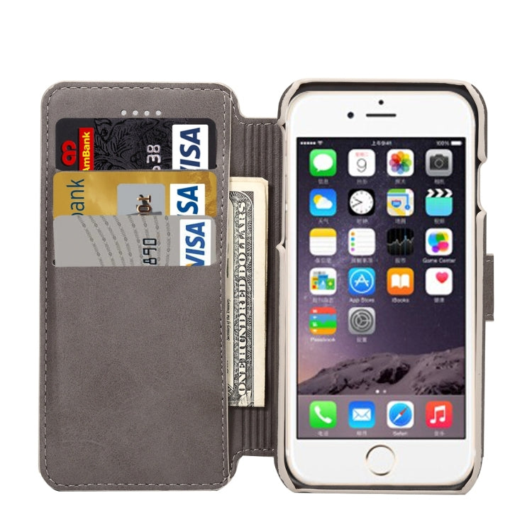 For iPhone 6 Plus & 6s Plus Cowhide Texture Horizontal Flip Leather Case with Holder & Card Slots & Wallet