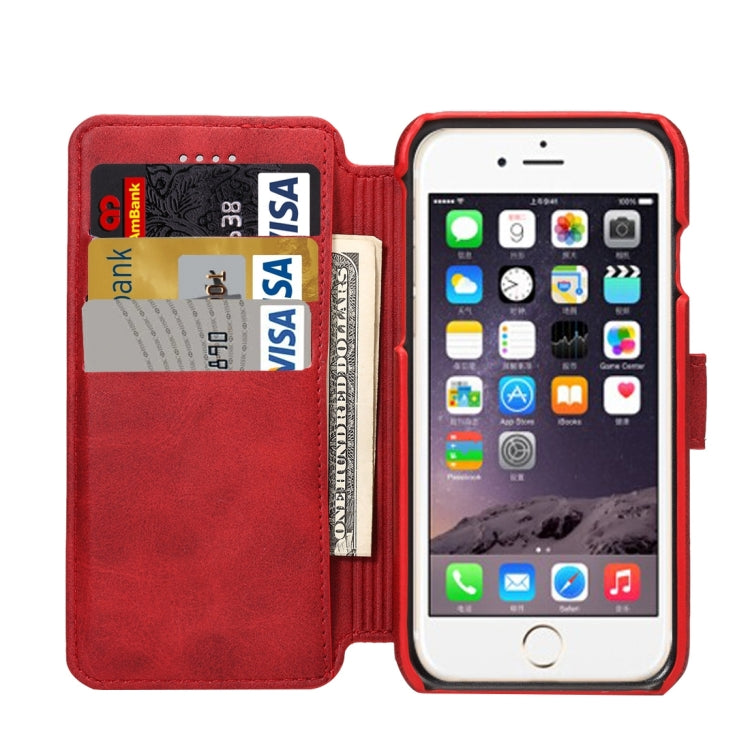 For iPhone 6 Plus & 6s Plus Cowhide Texture Horizontal Flip Leather Case with Holder & Card Slots & Wallet