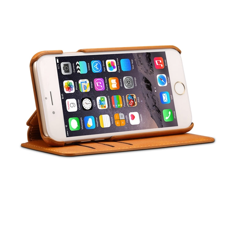 For iPhone 6 Plus & 6s Plus Cowhide Texture Horizontal Flip Leather Case with Holder & Card Slots & Wallet