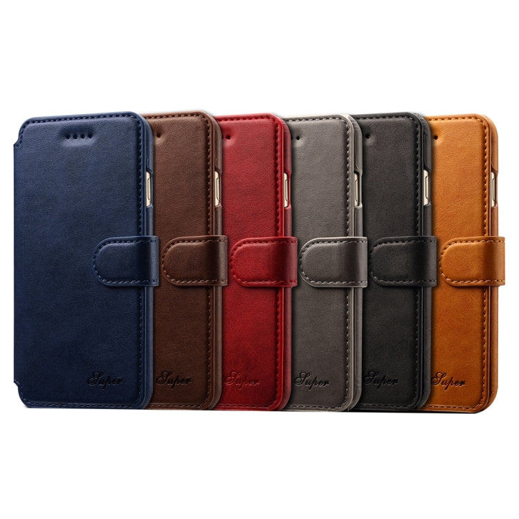 For iPhone 6 Plus & 6s Plus Cowhide Texture Horizontal Flip Leather Case with Holder & Card Slots & Wallet