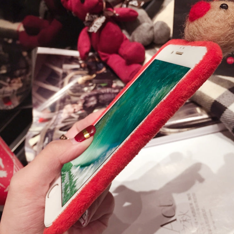 For iPhone 6 Plus & 6s Plus Christmas Elk Doll Plush Protective Back Cover Case