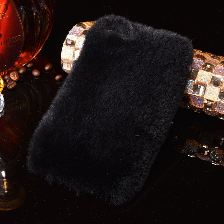 For iPhone 6 Plus & 6s Plus Genuine Rabbit Hair Diamond Encrusted Thickened PC Protective Case