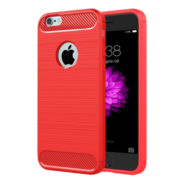 For iPhone 6 Plus & 6s Plus Brushed Texture Fiber TPU Rugged Armor Protective Case