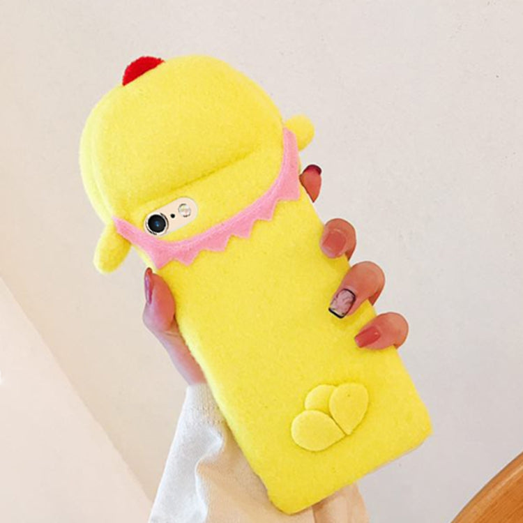 For iPhone 6 Plus & 6s Plus Plush Yellow Chicks Full Coverage Protective Back Cover Case (Yellow)