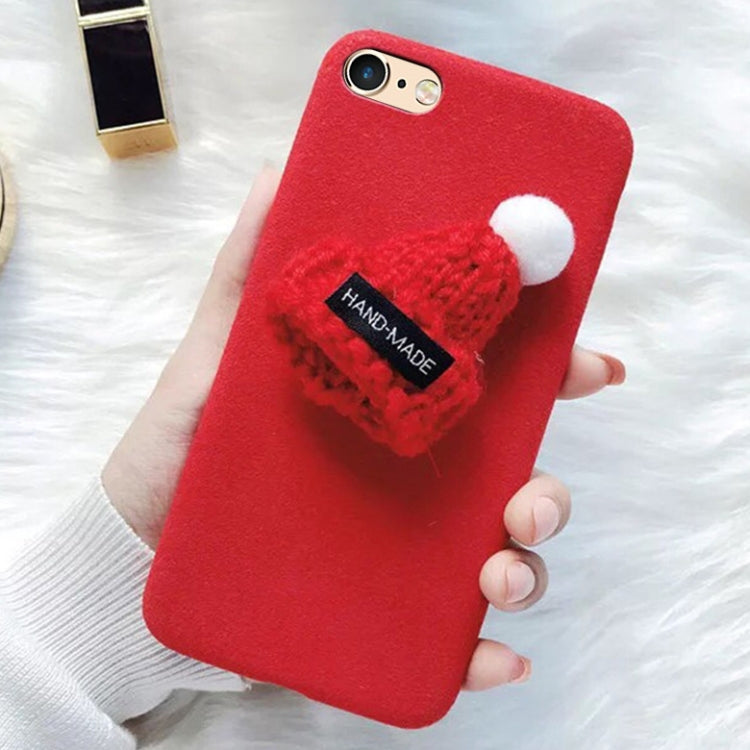 For iPhone 6 Plus & 6s Plus Christmas Series Handmade Christmas Hat Protective Back Cover Case