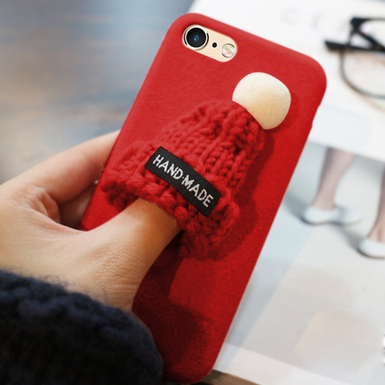 For iPhone 6 Plus & 6s Plus Christmas Series Handmade Christmas Hat Protective Back Cover Case