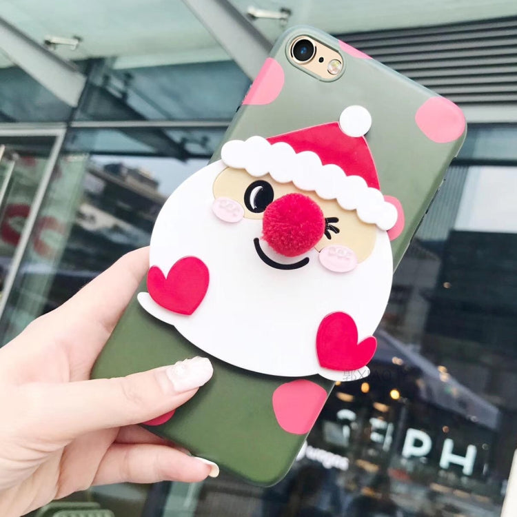 For iPhone 6 Plus & 6s Plus Christmas Series Santa Claus Pattern Protective Back Cover Case