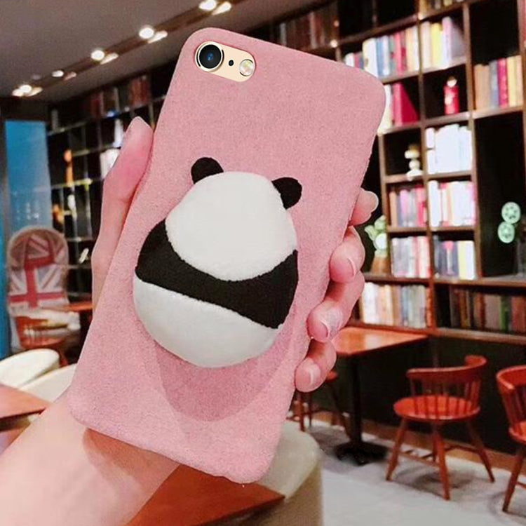 For iPhone 6 Plus & 6s Plus 3D Panda Back Doll Protective Back Cover Case