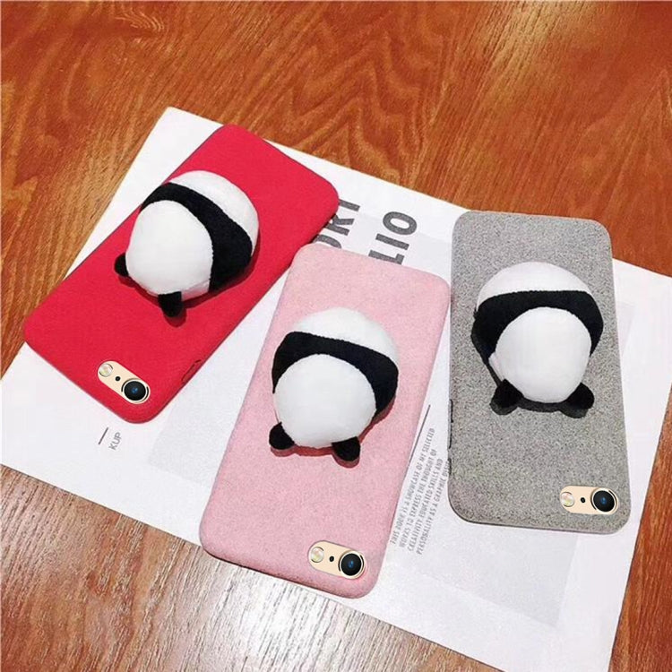 For iPhone 6 Plus & 6s Plus 3D Panda Back Doll Protective Back Cover Case