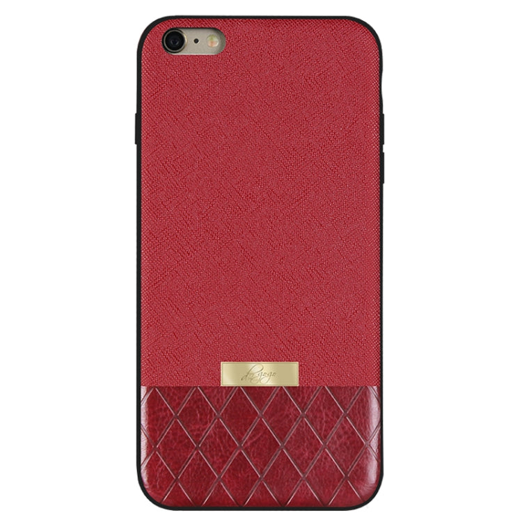 DZGOGO LAVA Series for iPhone 6 Plus & 6s Plus Cross Texture Shockproof Protective Back Cover Case(Red)