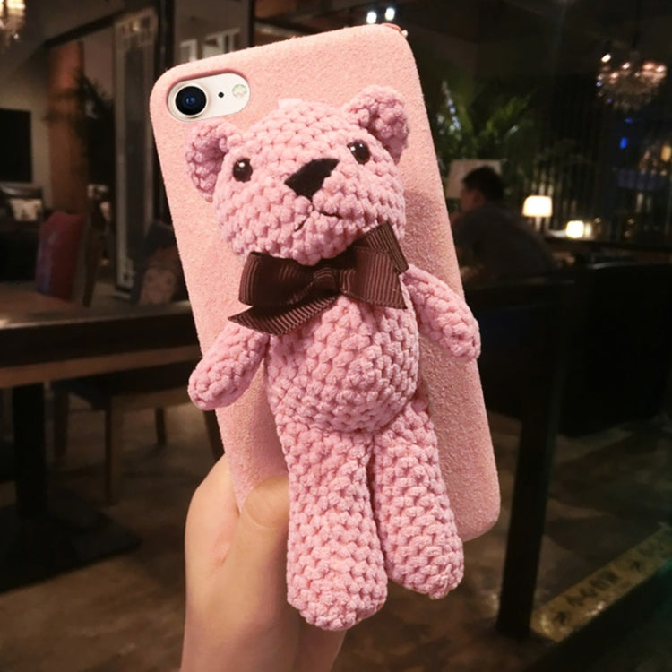 For iPhone 6 Plus & 6s Plus Lovely Bear Doll Protective Back Cover Case